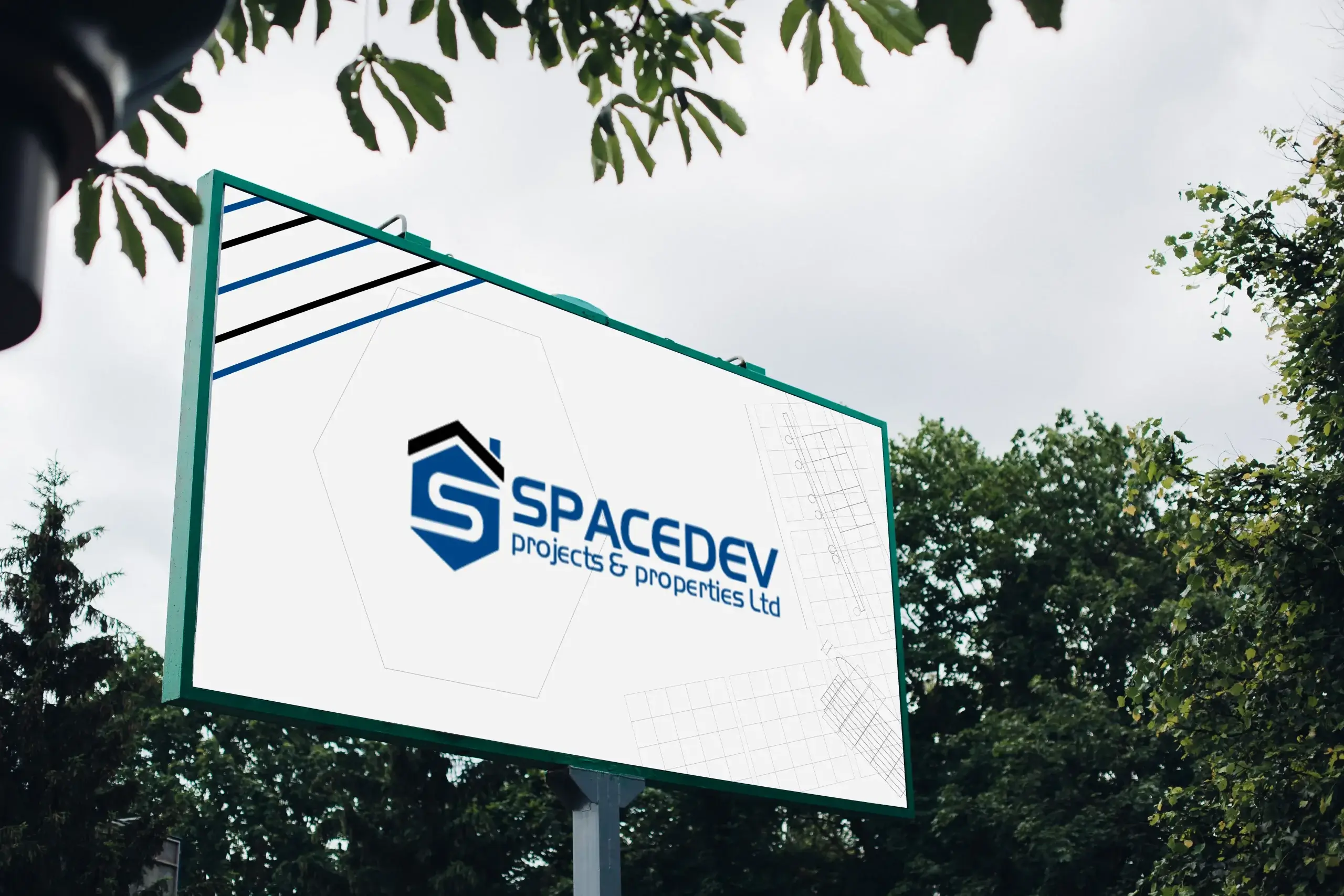 Spacedev. Billboard mockup