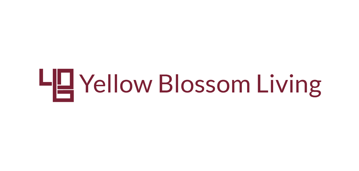 Yellow Blossom Logo Horizontal Velvet Burgundy
